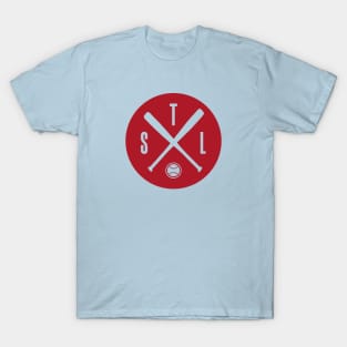 STL Baseball Hipster Red T-Shirt